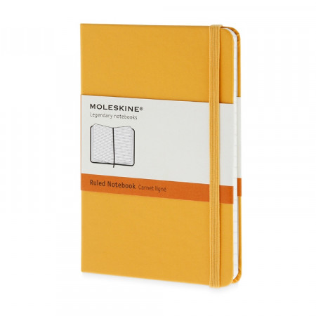 Записная книжка Moleskine Classic (в линейку) в твердой обложке, Pocket (9x14см), оранжевый