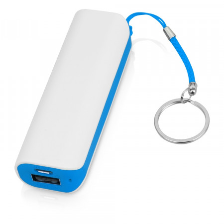 Портативное зарядное устройство (power bank) Basis, 2000 mAh, белый-светло-голубой